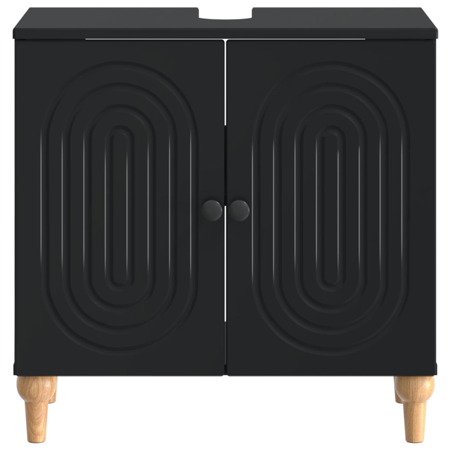 vidaXL Bathroom Sink Cabinet ALKMAAR Black 59.5 x 31.5x 59 cm