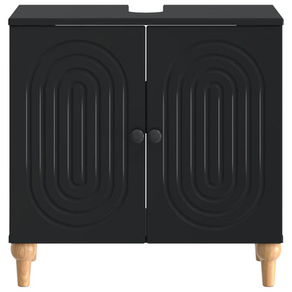 vidaXL Bathroom Sink Cabinet ALKMAAR Black 59.5 x 31.5x 59 cm