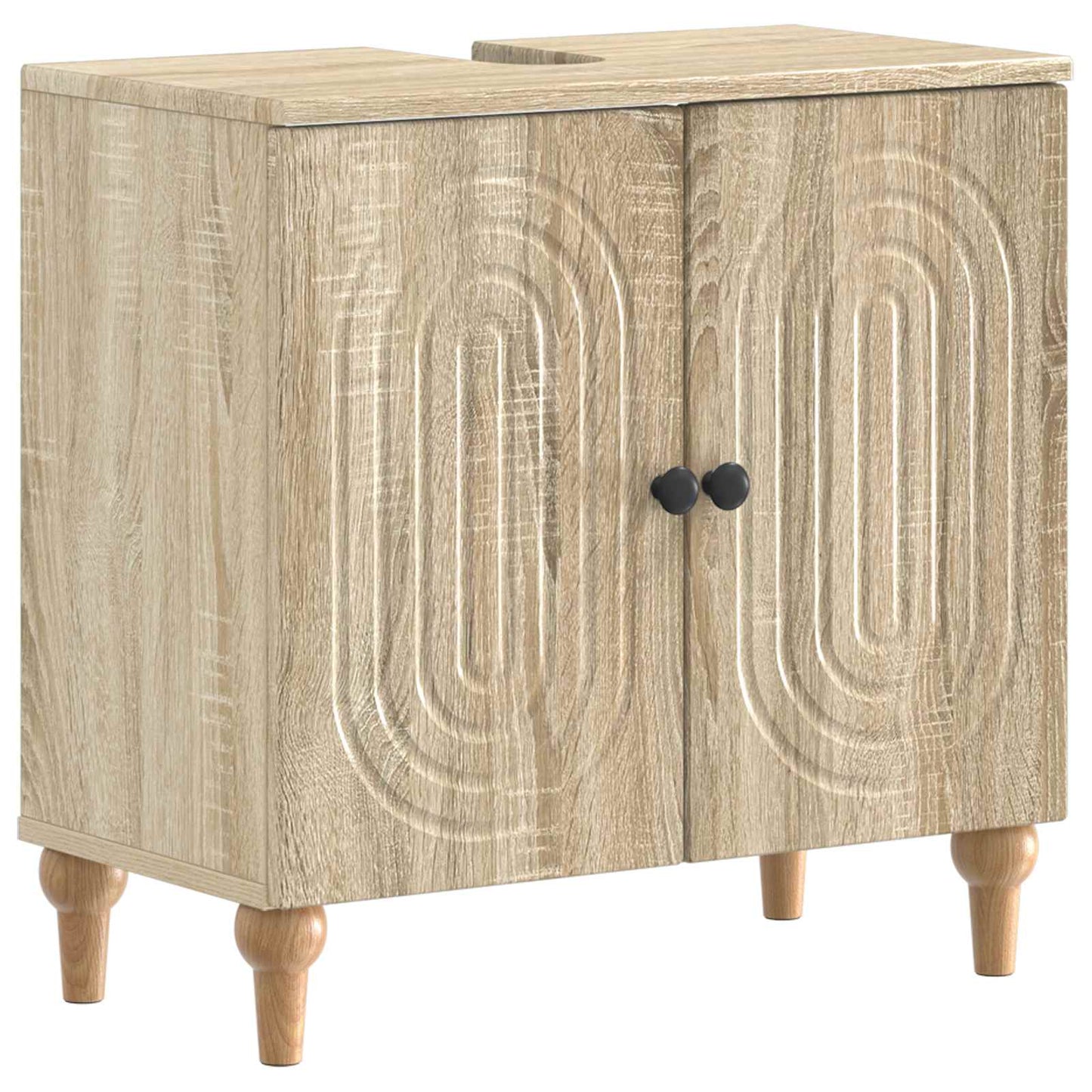 vidaXL Bathroom Sink Cabinet ALKMAAR Sonoma Oak 59.5 x 31.5x 59 cm