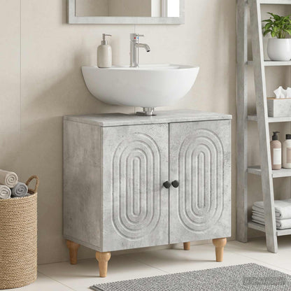 vidaXL Bathroom Sink Cabinet ALKMAAR Concrete Grey 59.5 x 31.5x 59 cm