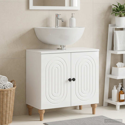 vidaXL Bathroom Sink Cabinet ALKMAAR High Gloss White