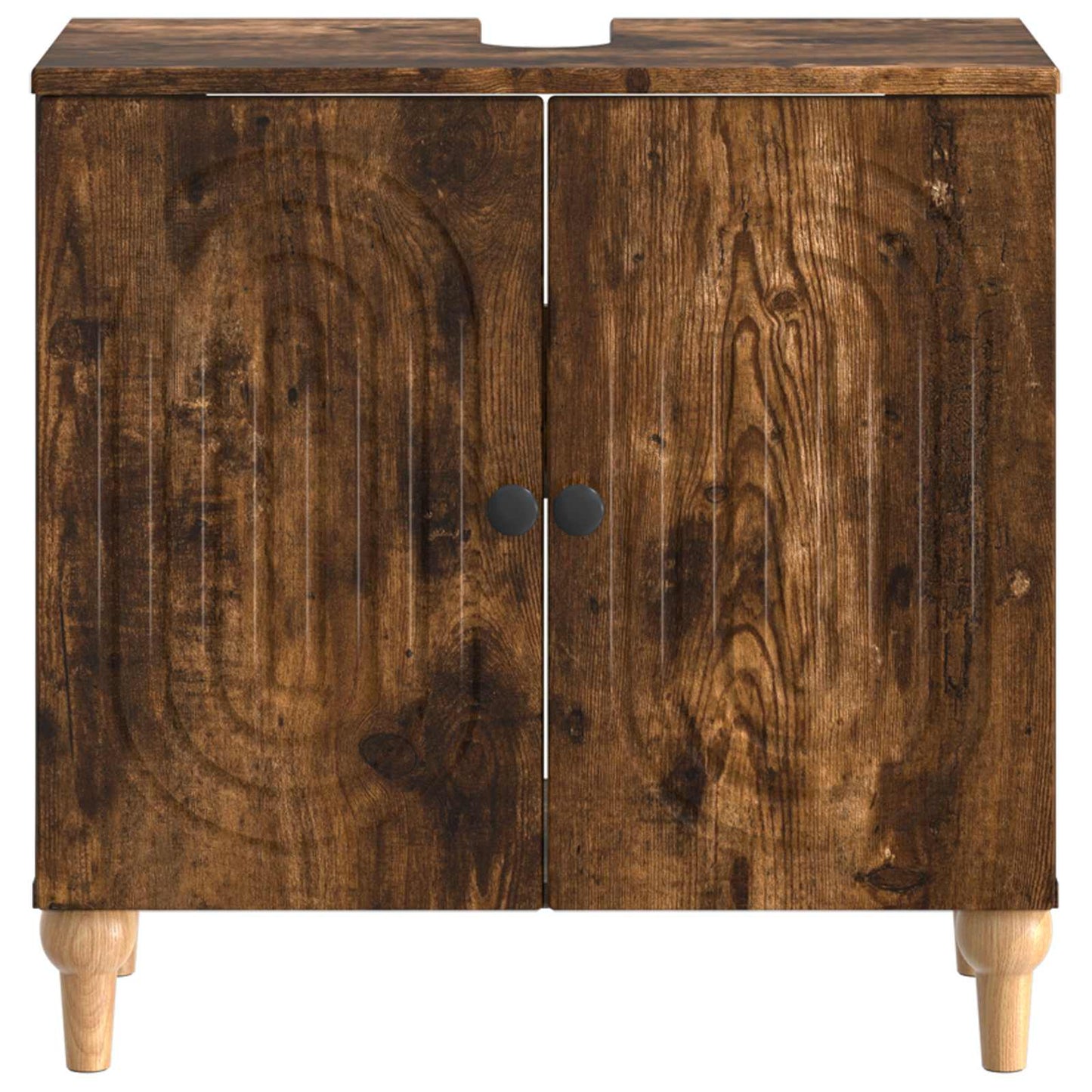 vidaXL Bathroom Sink Cabinet ALKMAAR Smoked Oak 59.5 x 31.5x 59 cm