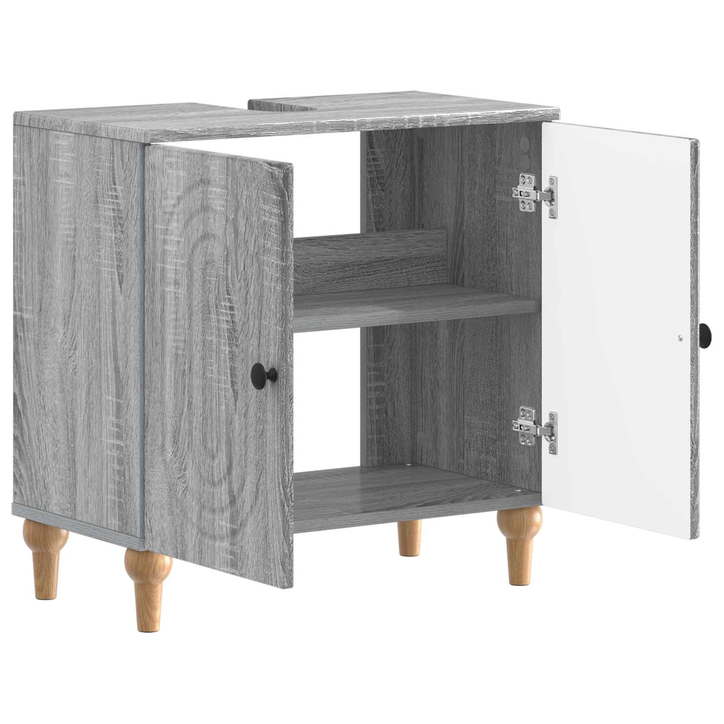 vidaXL Bathroom Sink Cabinet ALKMAAR Grey Sonoma 59.5 x 31.5x 59 cm