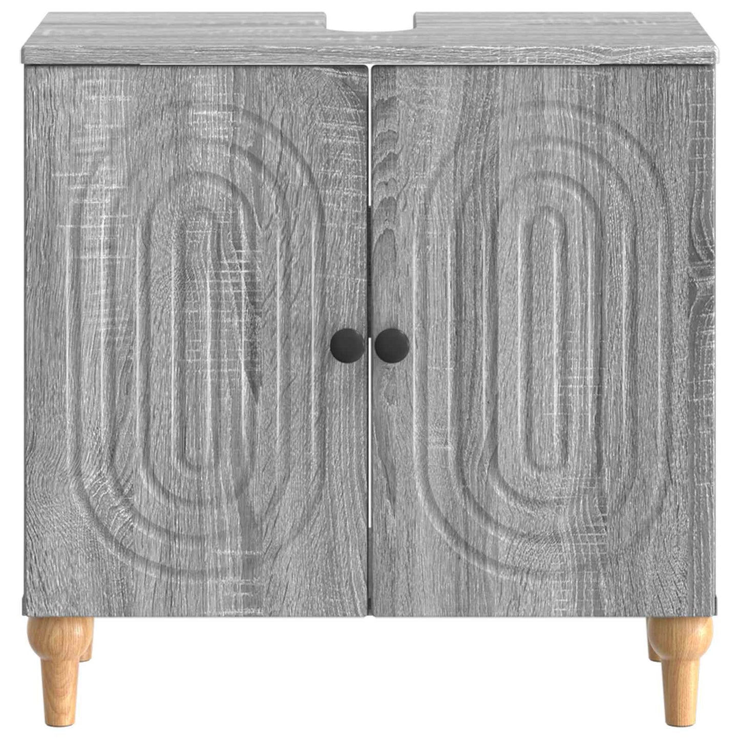 vidaXL Bathroom Sink Cabinet ALKMAAR Grey Sonoma 59.5 x 31.5x 59 cm