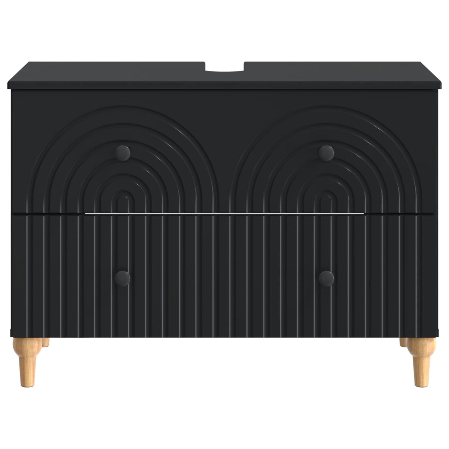 vidaXL Bathroom Sink Cabinet ALKMAAR Black 82 x 41x 59 cm