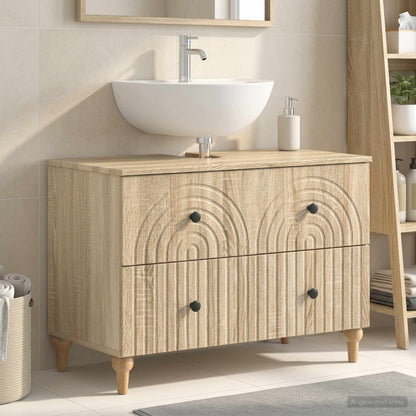 vidaXL Bathroom Sink Cabinet ALKMAAR Sonoma Oak 82 x 41x 59 cm