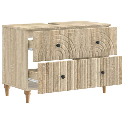 vidaXL Bathroom Sink Cabinet ALKMAAR Sonoma Oak 82 x 41x 59 cm
