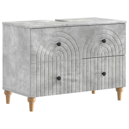 vidaXL Bathroom Sink Cabinet ALKMAAR Concrete Grey 82 x 41x 59 cm