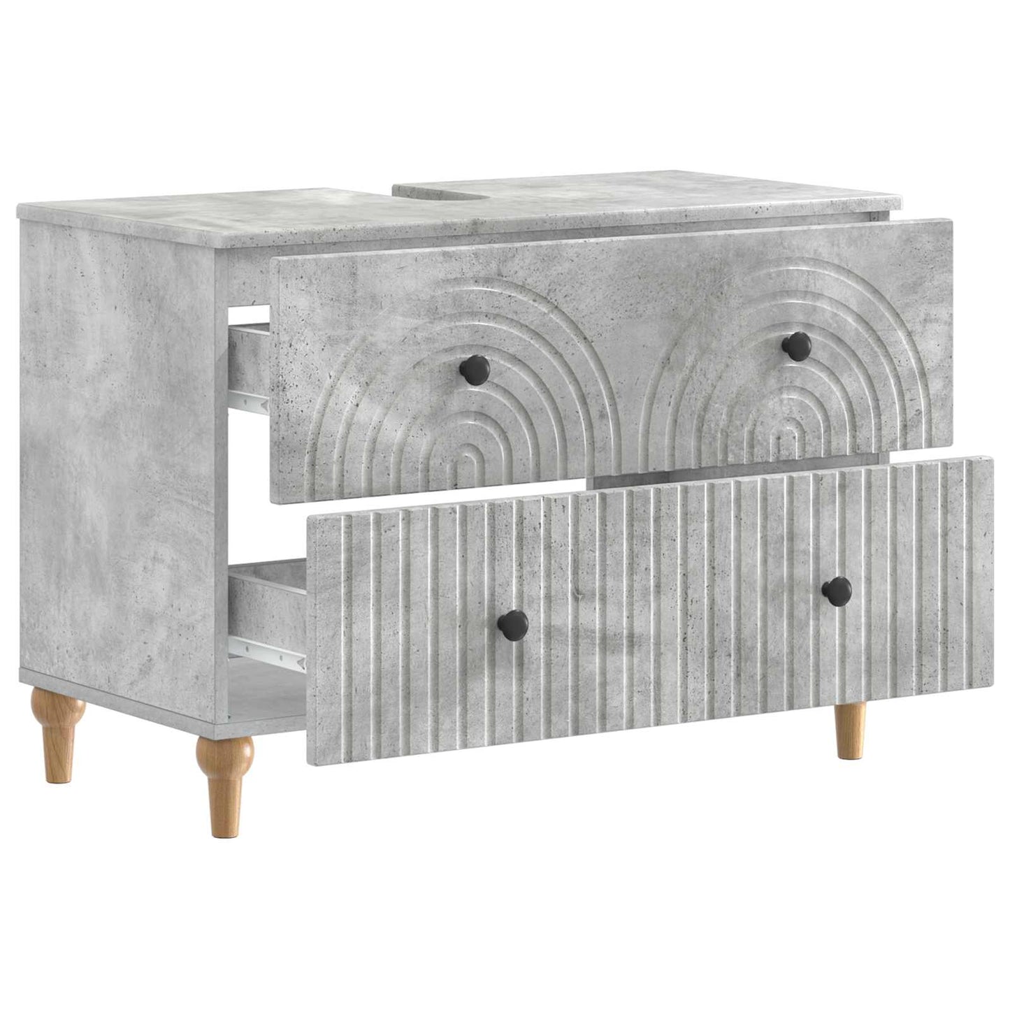 vidaXL Bathroom Sink Cabinet ALKMAAR Concrete Grey 82 x 41x 59 cm