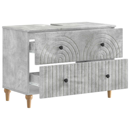 vidaXL Bathroom Sink Cabinet ALKMAAR Concrete Grey 82 x 41x 59 cm