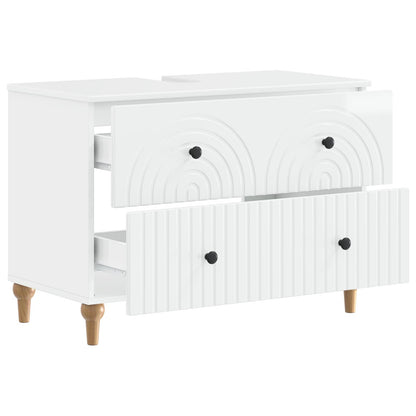 vidaXL Bathroom Sink Cabinet ALKMAAR High Gloss White 82 x 41x 59 cm