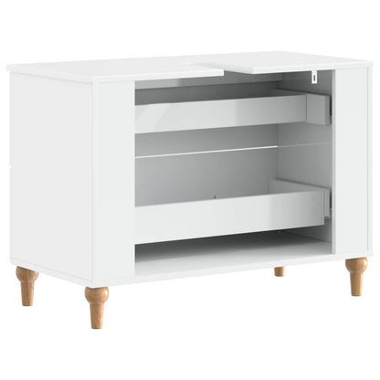 vidaXL Bathroom Sink Cabinet ALKMAAR High Gloss White 82 x 41x 59 cm