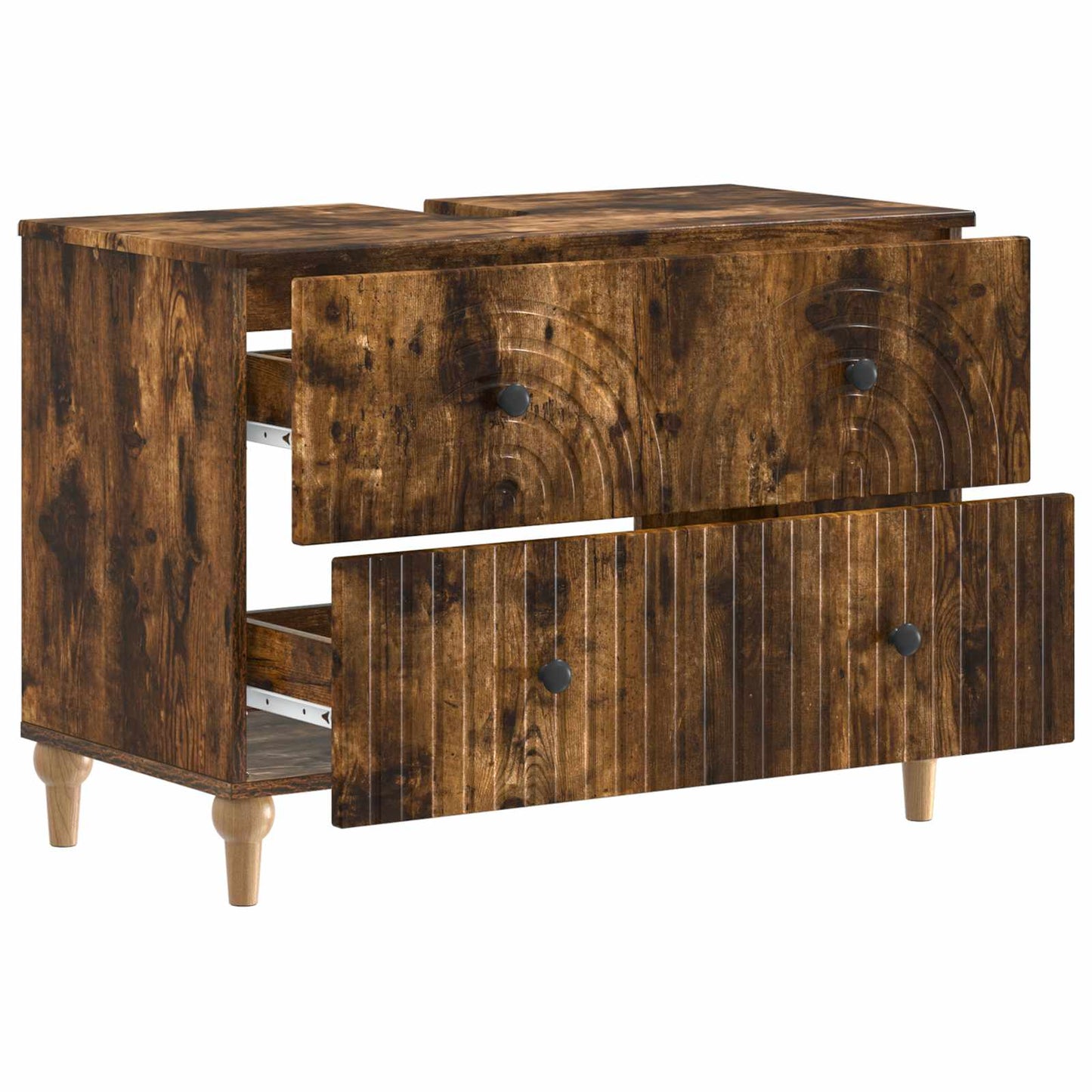 vidaXL Bathroom Sink Cabinet ALKMAAR Smoked Oak 82 x 41x 59 cm