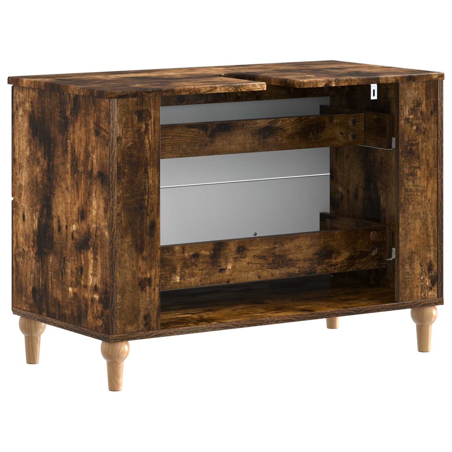 vidaXL Bathroom Sink Cabinet ALKMAAR Smoked Oak 82 x 41x 59 cm