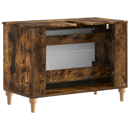 vidaXL Bathroom Sink Cabinet ALKMAAR Smoked Oak 82 x 41x 59 cm