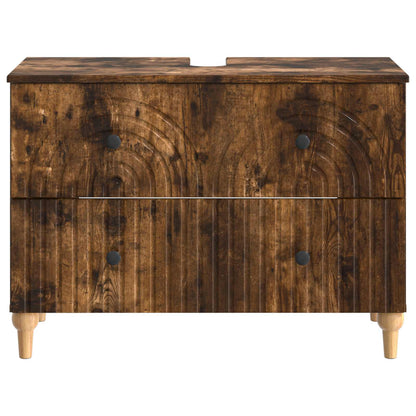 vidaXL Bathroom Sink Cabinet ALKMAAR Smoked Oak 82 x 41x 59 cm