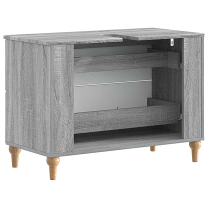 vidaXL Bathroom Sink Cabinet ALKMAAR Grey Sonoma 82 x 41x 59 cm