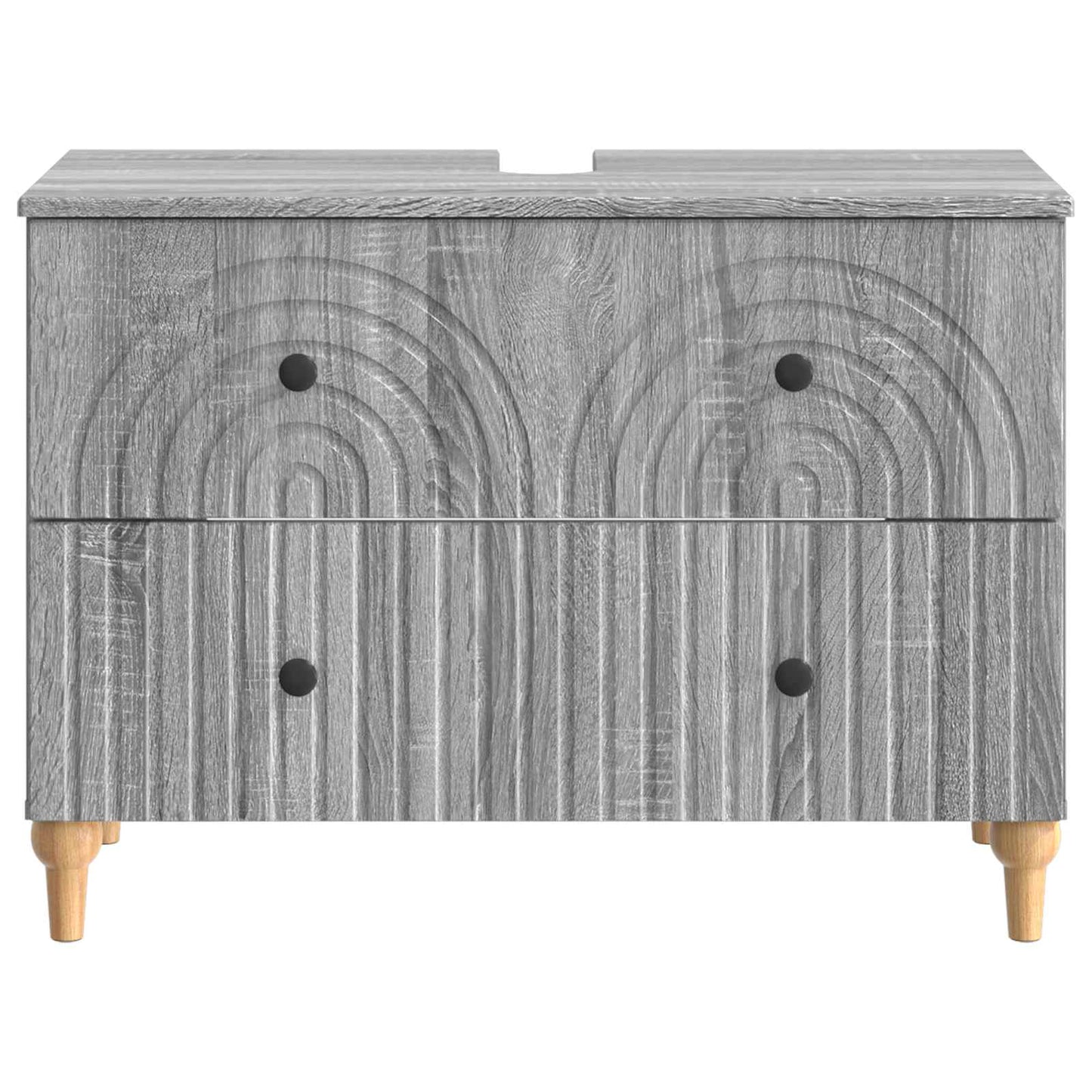 vidaXL Bathroom Sink Cabinet ALKMAAR Grey Sonoma 82 x 41x 59 cm