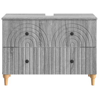 vidaXL Bathroom Sink Cabinet ALKMAAR Grey Sonoma 82 x 41x 59 cm
