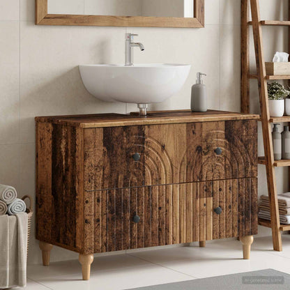 vidaXL Bathroom Sink Cabinet ALKMAAR Old Wood 82 x 41x 59 cm