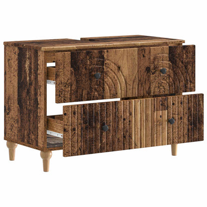 vidaXL Bathroom Sink Cabinet ALKMAAR Old Wood 82 x 41x 59 cm