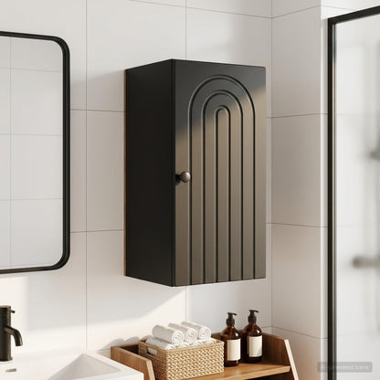 vidaXL Bathroom Wall Cabinet ALKMAAR Black 30 x 31 x 59 cm