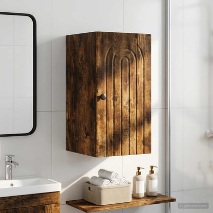 vidaXL Bathroom Wall Cabinet ALKMAAR Smoked Oak 30 x 31 x 59 cm