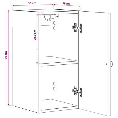 vidaXL Bathroom Wall Cabinet ALKMAAR Artisan Oak 30 x 31 x 59 cm