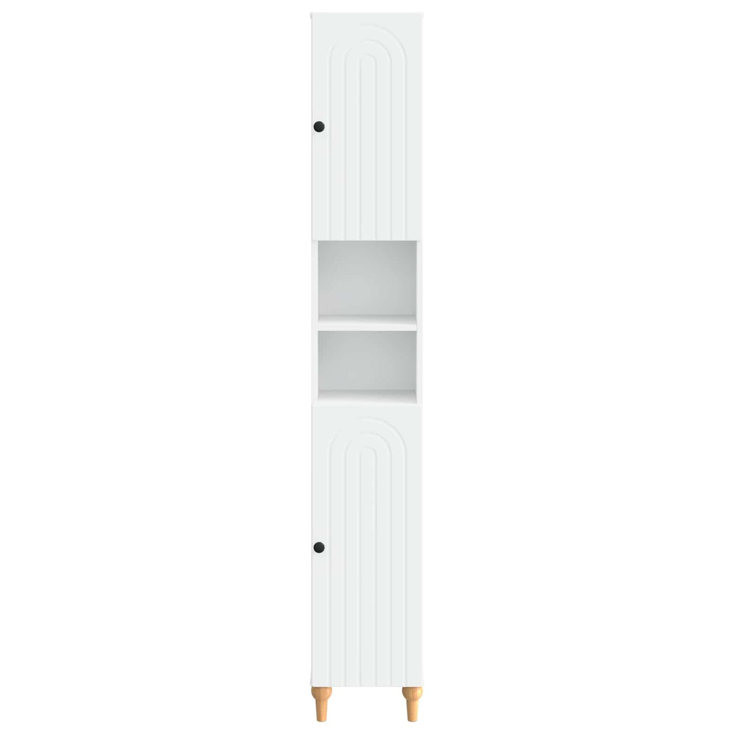 vidaXL Bathroom Cabinet with Open Shelf ALKMAAR White 30 x 31 x 190 cm