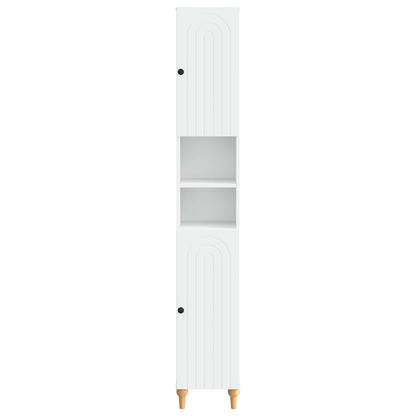 vidaXL Bathroom Cabinet with Open Shelf ALKMAAR White 30 x 31 x 190 cm