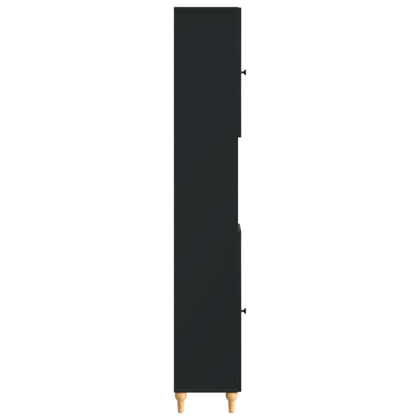 vidaXL Bathroom Cabinet with Open Shelf ALKMAAR Black 30 x 31 x 190 cm