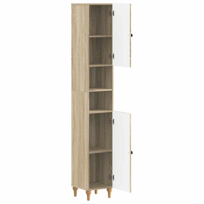 vidaXL Bathroom Cabinet with Open Shelf ALKMAAR Sonoma Oak
