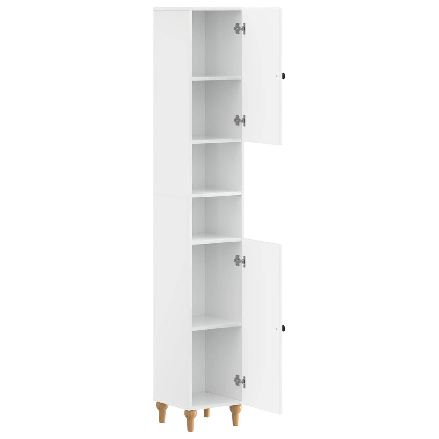 vidaXL Bathroom Cabinet with Open Shelf ALKMAAR High Gloss White