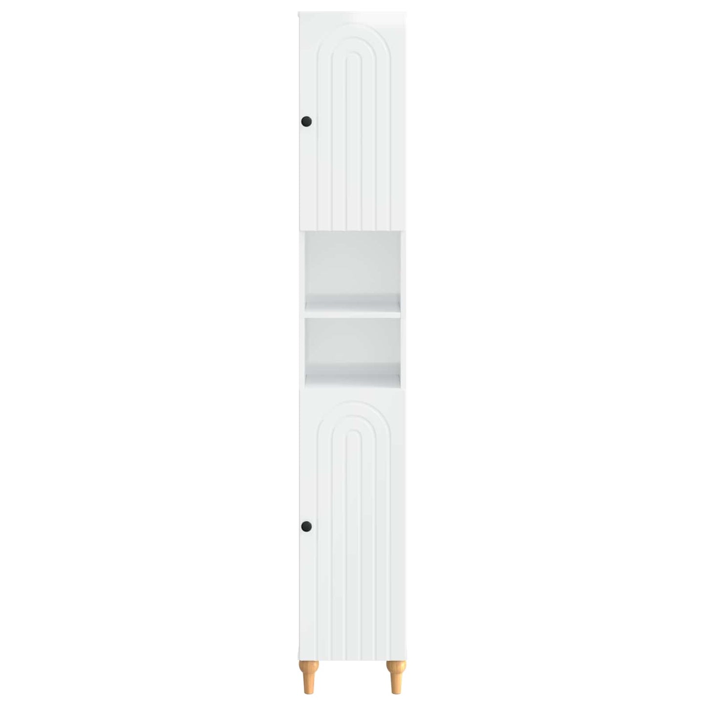 vidaXL Bathroom Cabinet with Open Shelf ALKMAAR High Gloss White