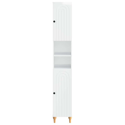 vidaXL Bathroom Cabinet with Open Shelf ALKMAAR High Gloss White