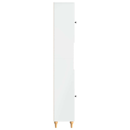 vidaXL Bathroom Cabinet with Open Shelf ALKMAAR High Gloss White