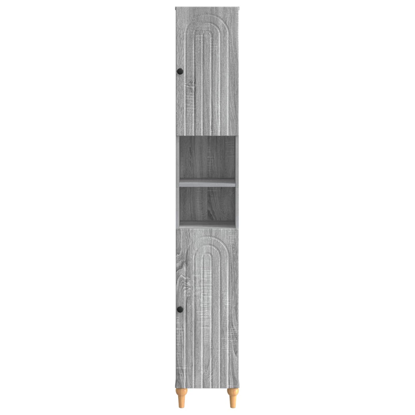 vidaXL Bathroom Cabinet with Open Shelf ALKMAAR Grey Sonoma