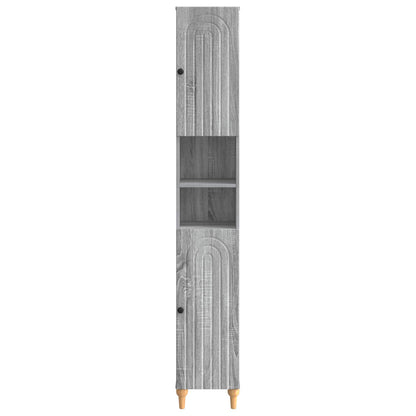 vidaXL Bathroom Cabinet with Open Shelf ALKMAAR Grey Sonoma
