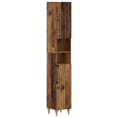 vidaXL Bathroom Cabinet with Open Shelf ALKMAAR Old Wood