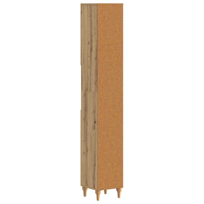 vidaXL Bathroom Cabinet with Open Shelf ALKMAAR Artisan Oak