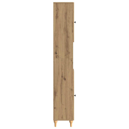 vidaXL Bathroom Cabinet with Open Shelf ALKMAAR Artisan Oak