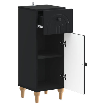 vidaXL Bathroom Storage Cainet ALKMAAR Black 30 x 31 x 80 cm