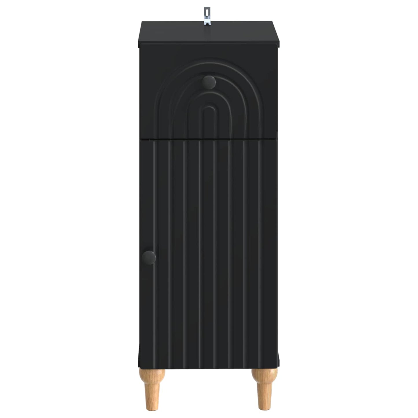vidaXL Bathroom Storage Cainet ALKMAAR Black 30 x 31 x 80 cm