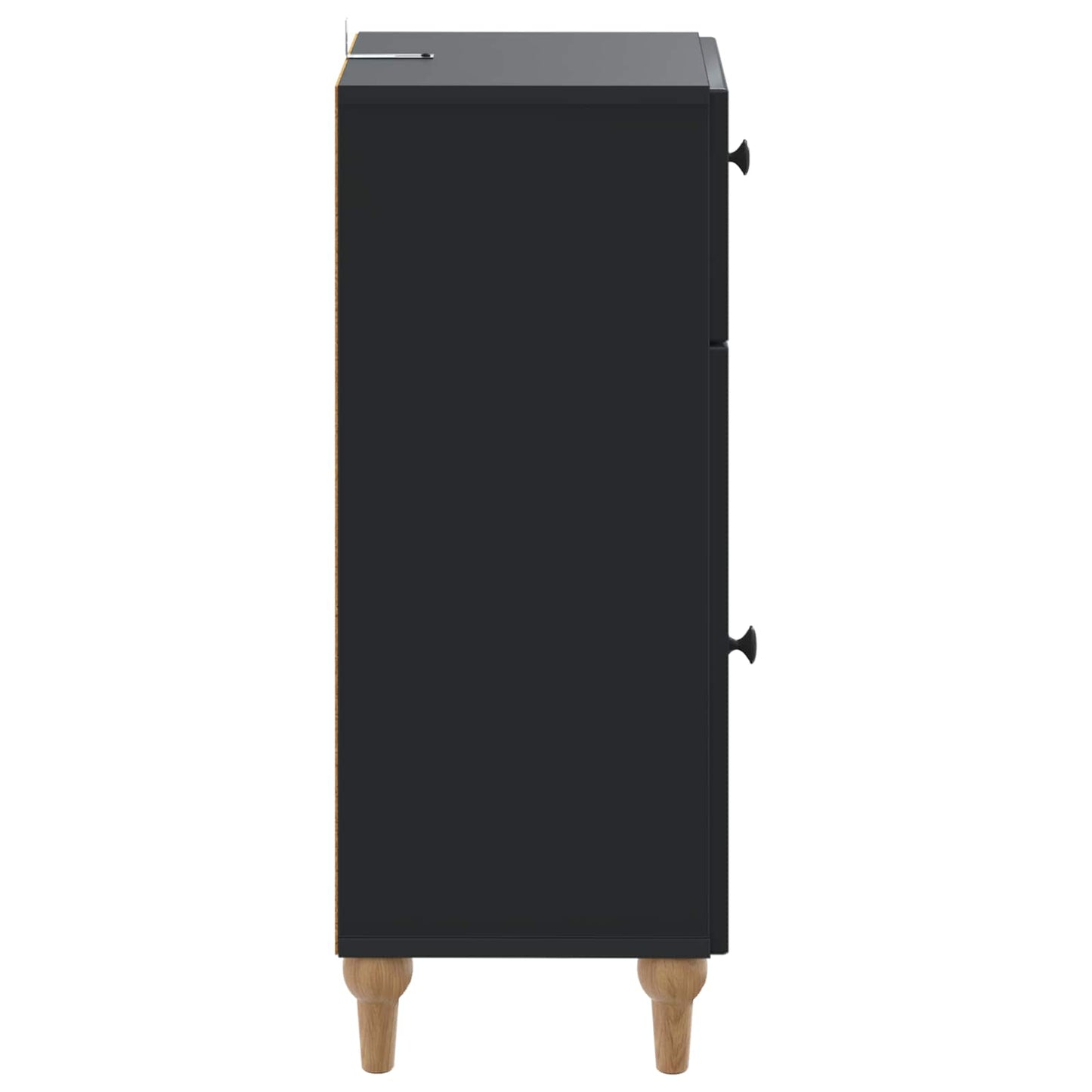 vidaXL Bathroom Storage Cainet ALKMAAR Black 30 x 31 x 80 cm