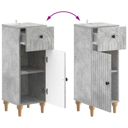 vidaXL Bathroom Storage Cainet ALKMAAR Concrete Grey 30 x 31 x 80 cm