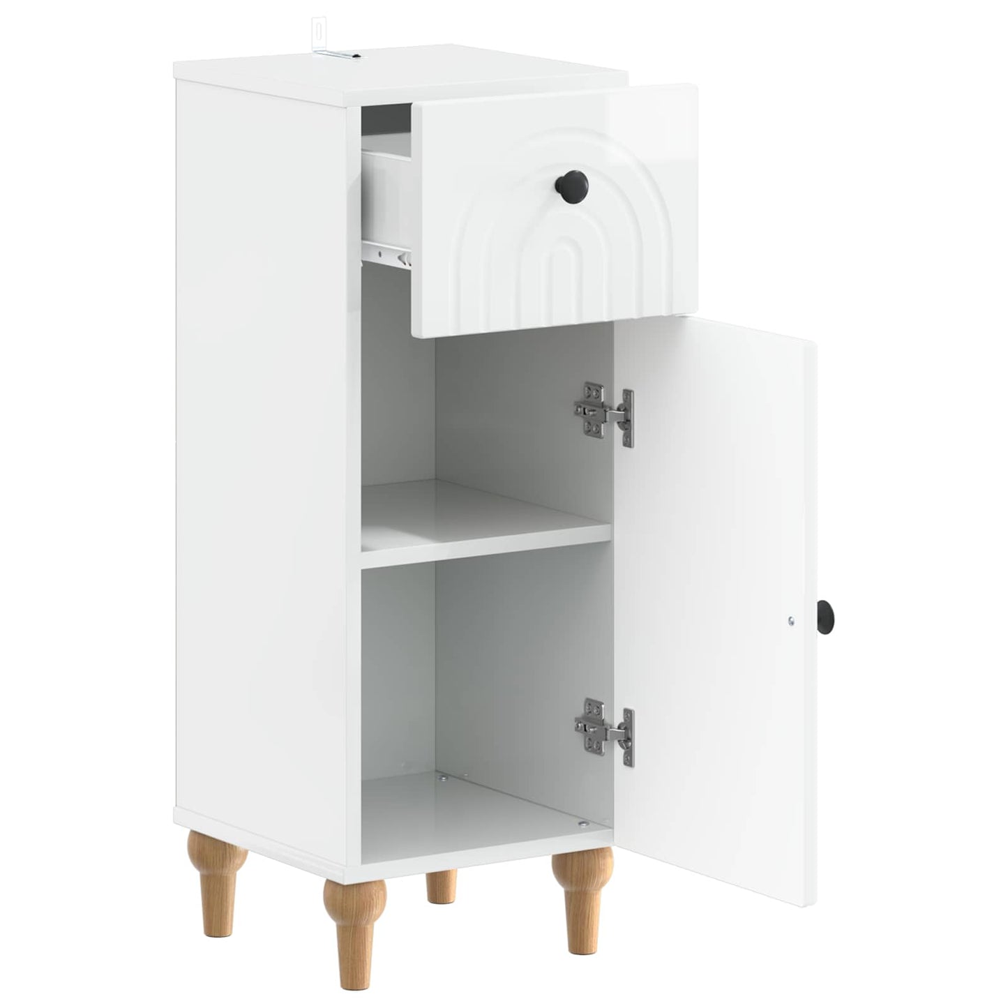 vidaXL Bathroom Storage Cainet ALKMAAR High Gloss White