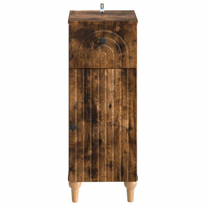 vidaXL Bathroom Storage Cainet ALKMAAR Smoked Oak 30 x 31 x 80 cm