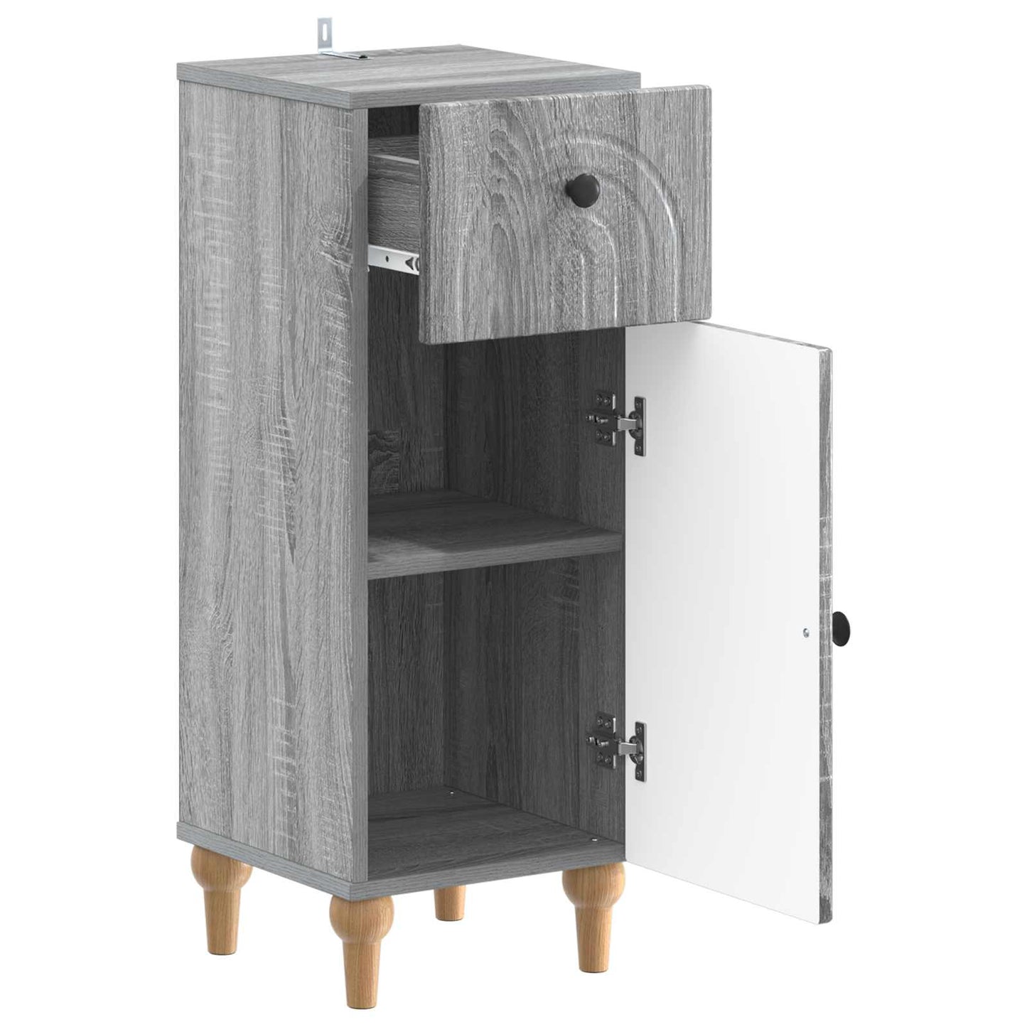 vidaXL Bathroom Storage Cainet ALKMAAR Grey Sonoma 30 x 31 x 80 cm