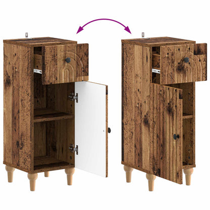 vidaXL Bathroom Storage Cainet ALKMAAR Old Wood 30 x 31 x 80 cm