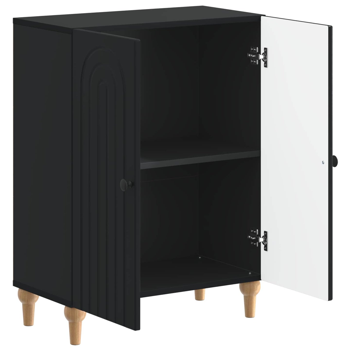vidaXL Bathroom Storage Cainet ALKMAAR Black 59.5 x 31 x 80 cm